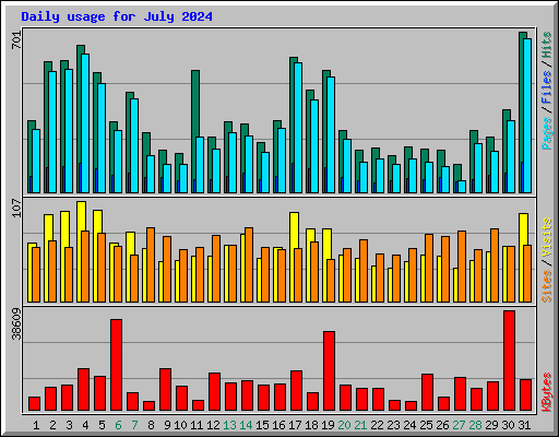 Daily usage for July 2024