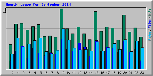 Hourly usage for September 2014