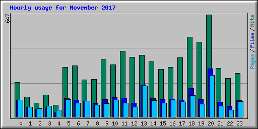 Hourly usage for November 2017