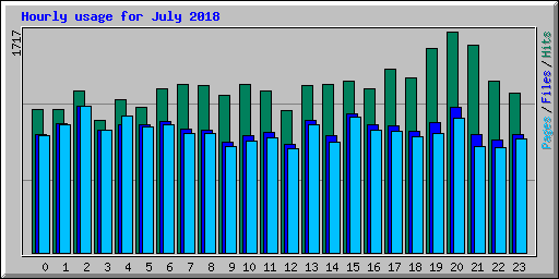Hourly usage for July 2018