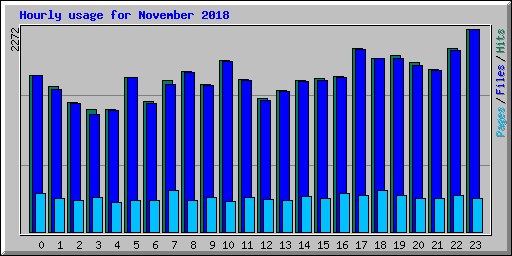 Hourly usage for November 2018