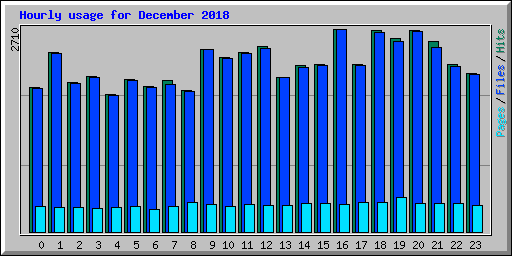 Hourly usage for December 2018