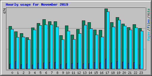 Hourly usage for November 2019