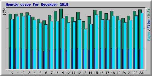 Hourly usage for December 2019
