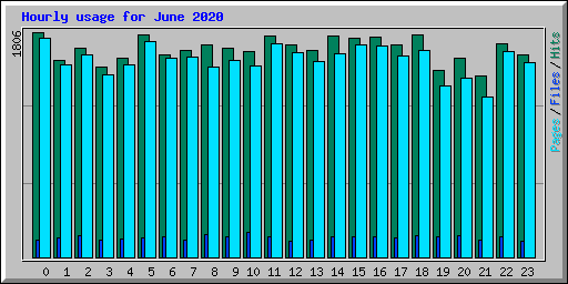 Hourly usage for June 2020