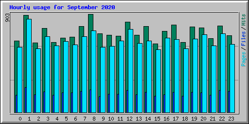 Hourly usage for September 2020