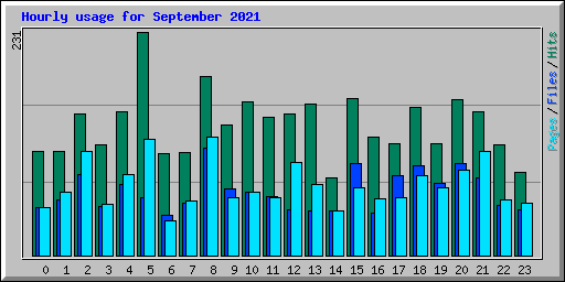 Hourly usage for September 2021