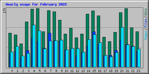 Hourly usage for February 2022