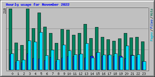 Hourly usage for November 2022