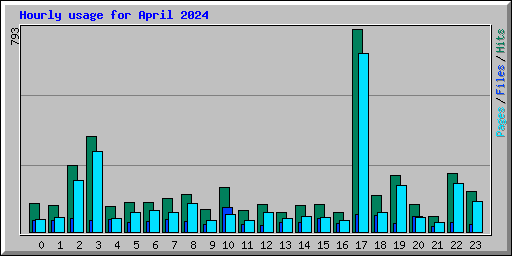 Hourly usage for April 2024