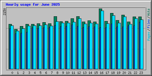 Hourly usage for June 2025
