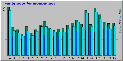 Hourly usage for December 2025