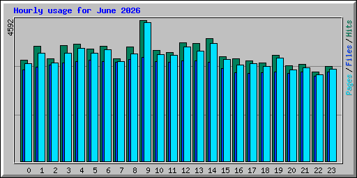 Hourly usage for June 2026